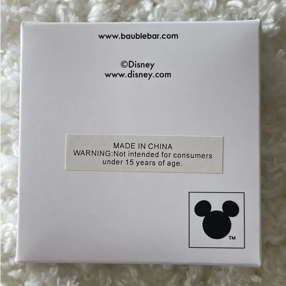 Disney Baublebar Mickey Mouse Apple Stud Rhinestone Sparkling Earrings NEW